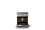 30"W. Electric Range (Finish: Blush, Trim: Polished Chrome)