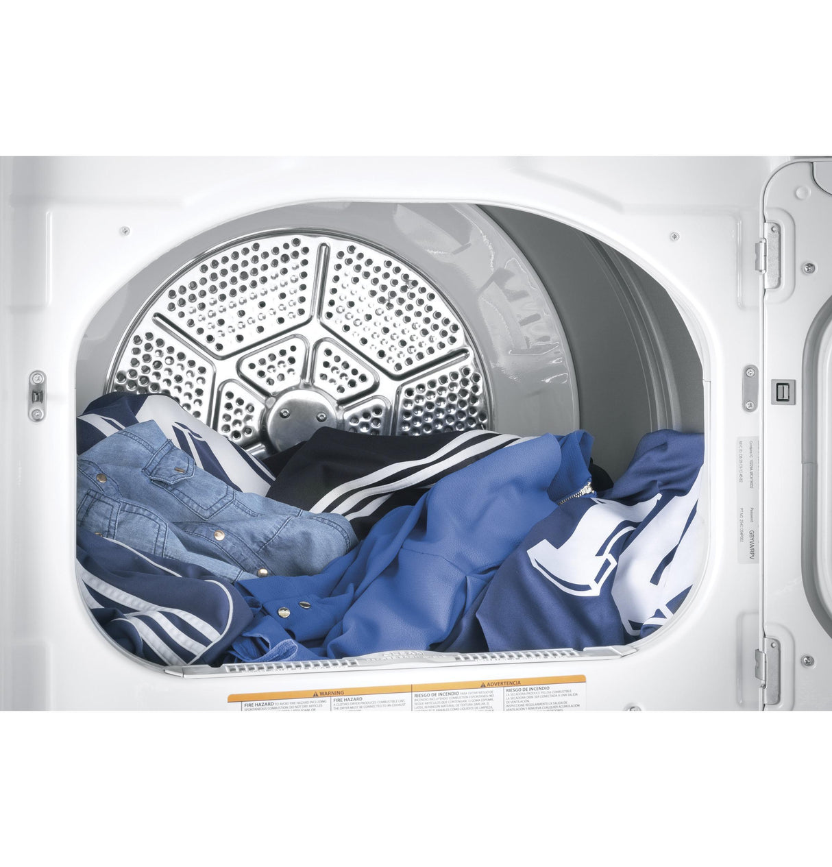 GE® 7.4 cu. ft. Capacity Smart aluminized alloy drum Gas Dryer with HE Sensor Dry