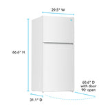 Avanti MaxxSpace Insulation™ Technology Garage-Ready Frost-Free Ice Maker-Ready Refrigerator, 21 cu. ft., ENERGY STAR, White (AVFF21DLJM0W)