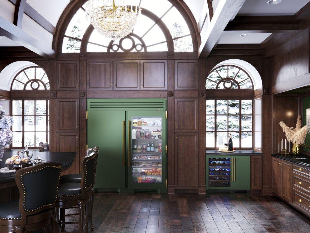 15 Inch Single Zone Overlay Glass Door Left Hinge Undercounter Wine Cabinet