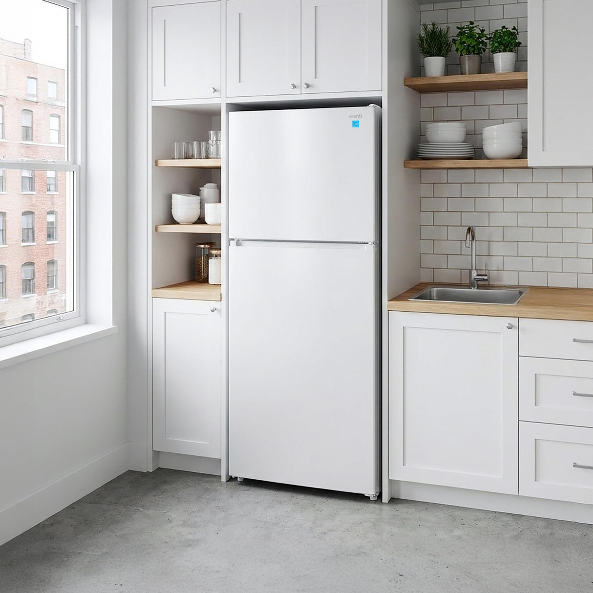 Avanti MaxxSpace Insulation™ Technology Garage-Ready Frost-Free Ice Maker-Ready Refrigerator, 21 cu. ft., ENERGY STAR, White (AVFF21DLJM0W)