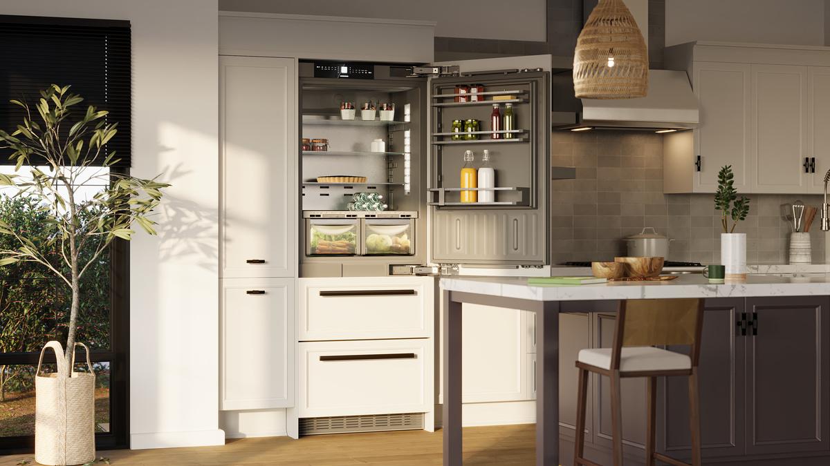 Fully Integrated Bottom Freezer Refrigerator with BioFresh