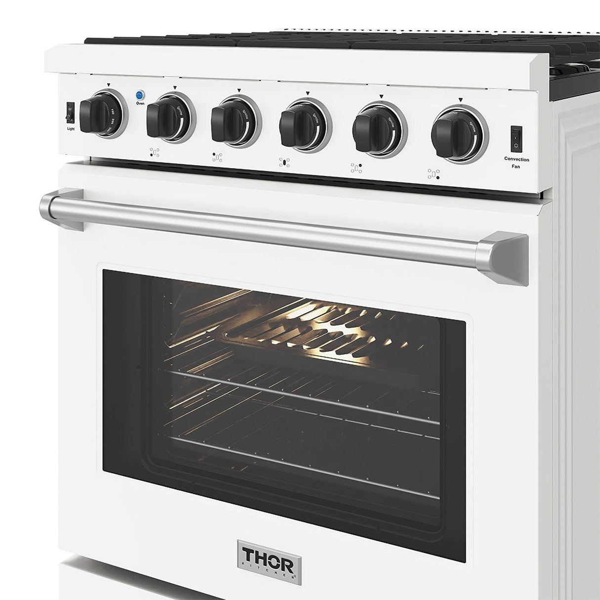 30 Inch Professional Gas Range In White