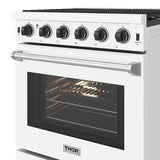 30 Inch Professional Gas Range In White