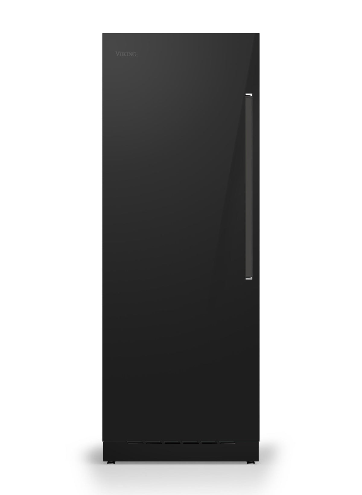 30" W. Integrated Column Door Panel - RVL Black Glass Left Hinge