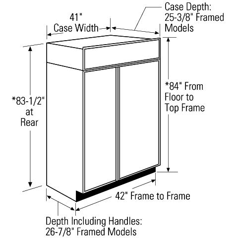 Monogram 42" Smart Built-In Side-by-Side Refrigerator