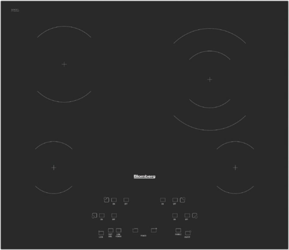 24in electric cooktop, 4 burner, touch controls