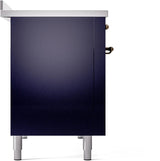 Nostalgie II 48 Inch Electric Freestanding Range in Blue with Bronze Trim