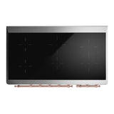 ILVE UMIB48NR3EGP Majestic III 48 inch Induction Range with 6 Elements, 5.02 cu. ft. Total Oven Capacity (Triple Glass Door, Emerald Green, Copper)