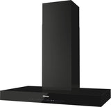 DA 6698 W Puristic Edition 6000 Obsidian black - Wall ventilation hood with energy-efficient LED lighting and touch controls for simple operation.