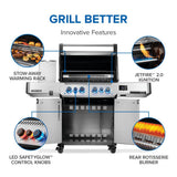 Prestige 500 Connected RSIB with Infrared Side and Rear Burner , Propane, Stainless Steel