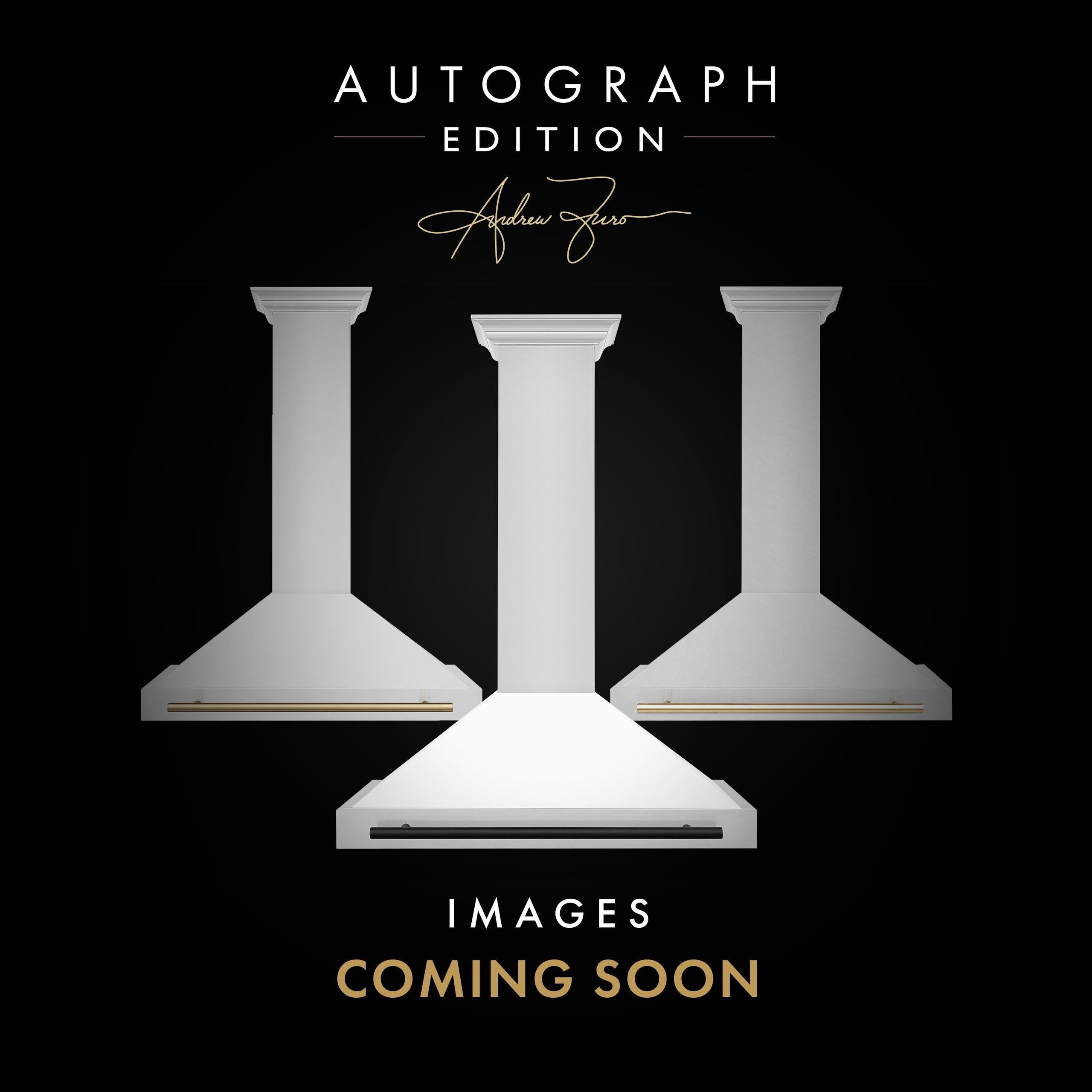 ZLINE 30 in. Autograph Edition Convertible Fingerprint Resistant DuraSnow Stainless Steel Range Hood with Champagne Bronze Handle (KB4SNZ-30-CB) [Color: Champagne Bronze Accents]
