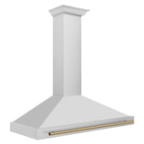 ZLINE 48 in. Autograph Edition Convertible Stainless Steel Range Hood with Stainless Steel Shell and Champagne Bronze Accents (KB4STZ-48-CB) [Color: Champagne Bronze Accents]