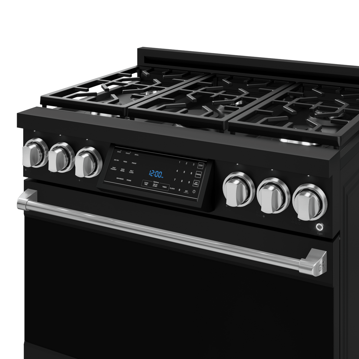 36 Inch Professional Gas Range With Tilt Panel Touch Control In Black/stainless Steel  Gordon Ramsay Series