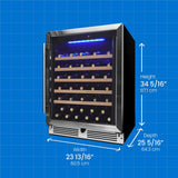 Danby 24" Under Counter Wine Cooler in Stainless Steel