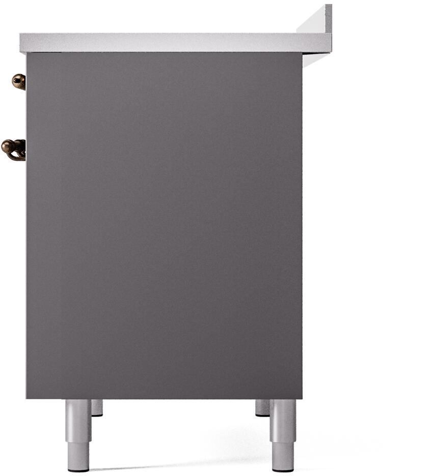 Nostalgie II 40 Inch Electric Freestanding Range in Matte Graphite with Bronze Trim