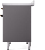 Nostalgie II 40 Inch Electric Freestanding Range in Matte Graphite with Bronze Trim