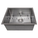 ZLINE 23 in. Meribel Undermount Single Bowl Satin Stainless Steel Kitchen Sink with Bottom Grid (SRS-23S)