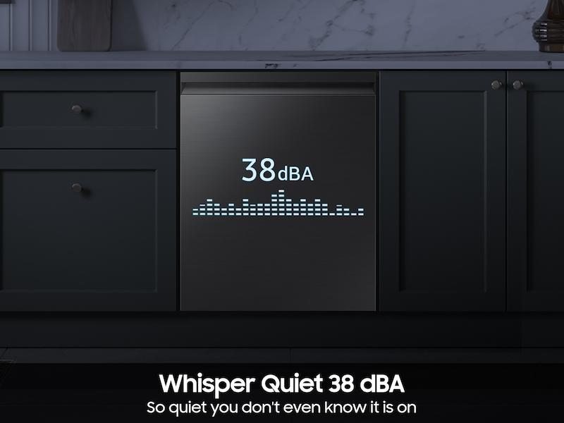 38 dBA Bespoke Smart Dishwasher with 3rd Rack Washing System in Fingerprint Resistant Matte Black Steel