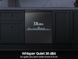 38 dBA Bespoke Smart Dishwasher with 3rd Rack Washing System in Fingerprint Resistant Matte Black Steel