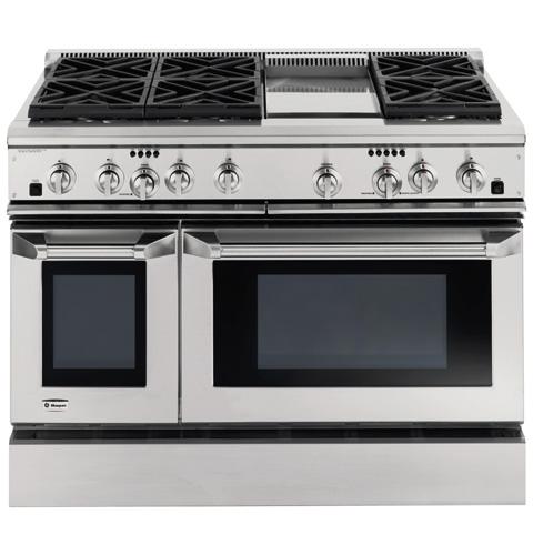 GE Monogram® 48" Dual-Fuel Professional Range with 6 Burners and Griddle (Natural Gas)