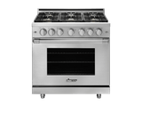 Gas Pro Range, Silver Stainless Steel, Liquid Propane