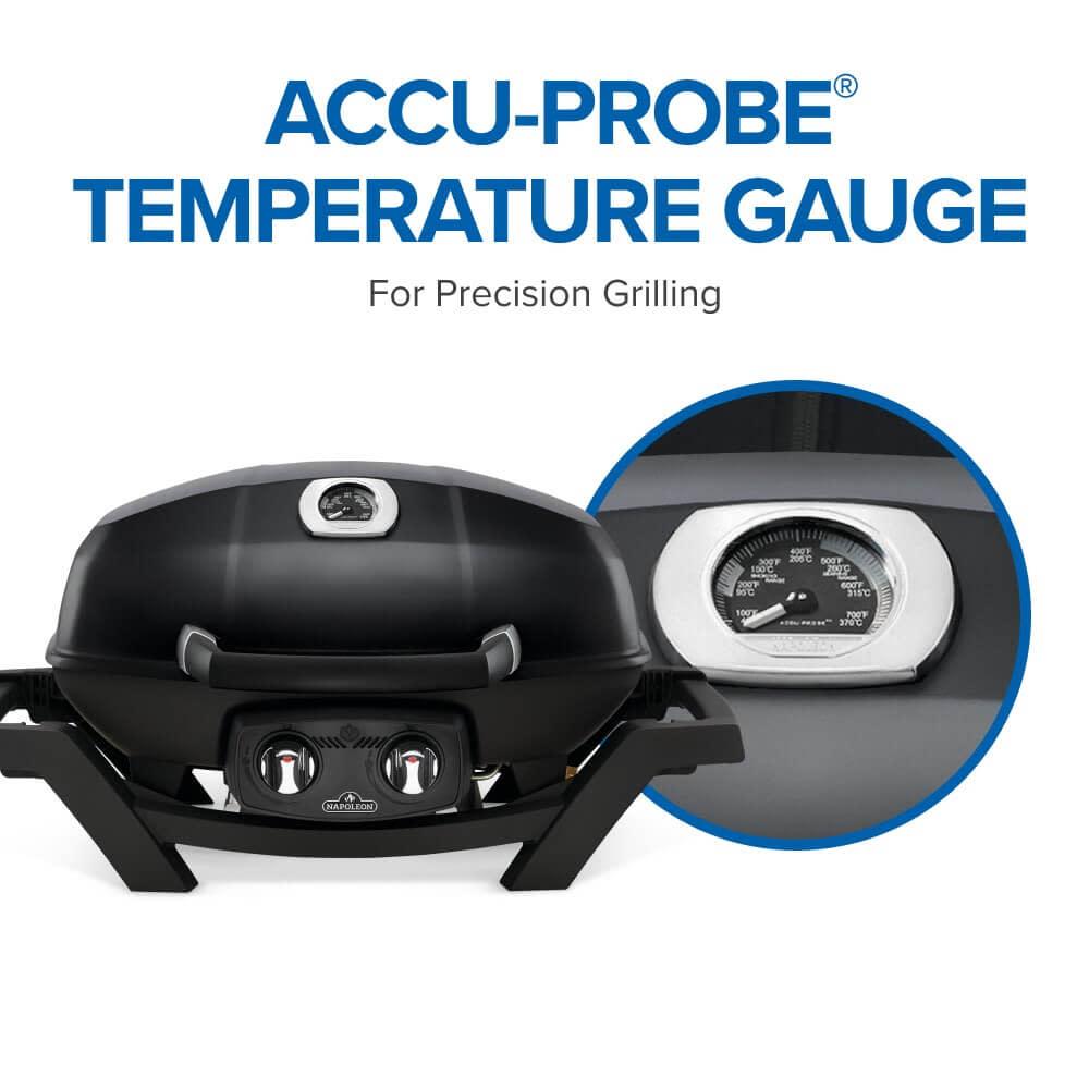 TravelQ PRO285 Portable Gas Grill , Propane, Black