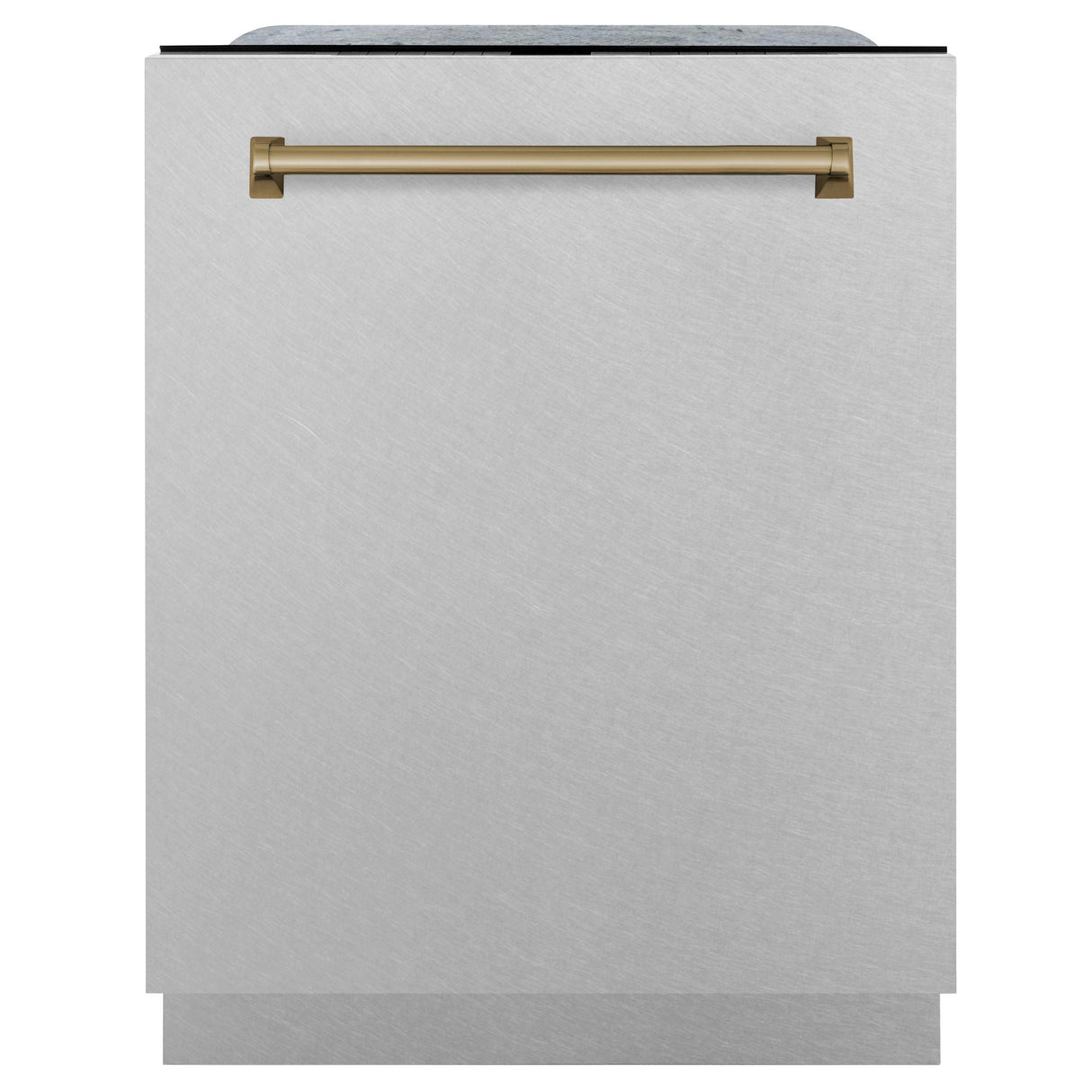ZLINE Autograph Edition 24" 3rd Rack Top Touch Control Tall Tub Dishwasher in DuraSnow Stainless Steel with Accent Handle, 45dBa (DWMTZ-SN-24) [Color: Champagne Bronze]