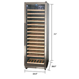 165 Bottle DESIGNER Series Wine Cooler - Stainless Steel / 165 Bottles