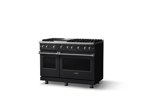 48"W. Sealed Burner Gas Range (Burner: 6g, Finish: Onyx, Trim: Polished Chrome, Fuel: Natural Gas)
