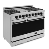 48 Inch Professional Lp Range With Pro-style Knobs In Stainless Steel/black  Gordon Ramsay Series