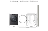 Ventless Washer/Dryer Combo LG SIGNATURE WashCombo™ All-in-One 5.8 cu. ft. Mega Capacity with Dual Inverter Heat Pump Technology, Built-In Intelligence, ezDispense® and Touch LCD Control