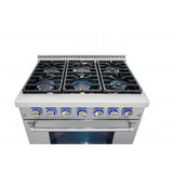 36 Inch Professional Gas Range In Stainless Steel