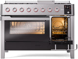 Panoramagic 48 Inch Dual Fuel Liquid Propane Freestanding Range in Stainless Steel with Trim