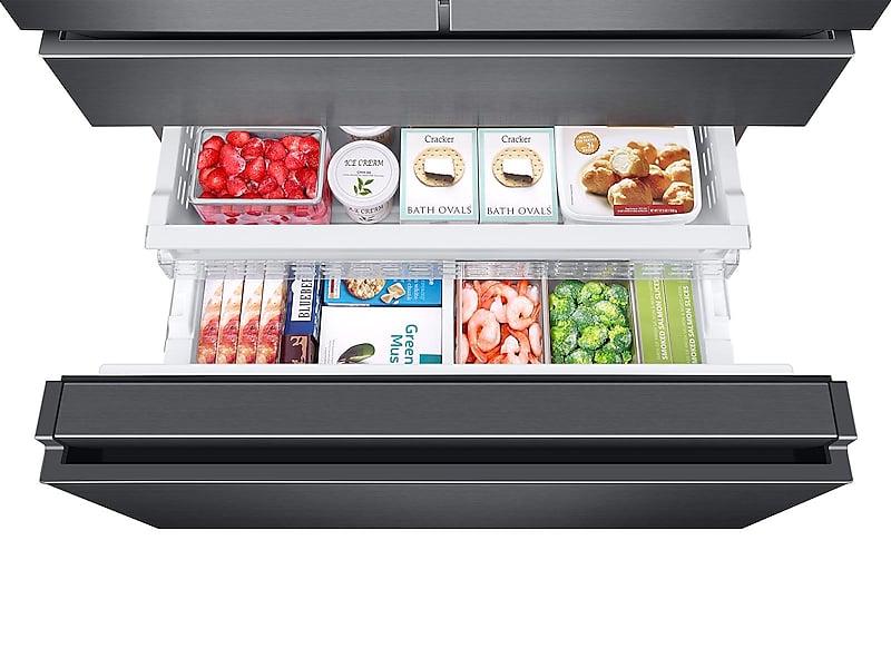 23 cu. ft. Counter Depth 4-Door French Door Refrigerator in Black Stainless Steel
