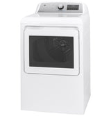 GE® ENERGY STAR® 7.4 cu. ft. Capacity Smart aluminized alloy drum Electric Dryer with Sanitize Cycle and Sensor Dry