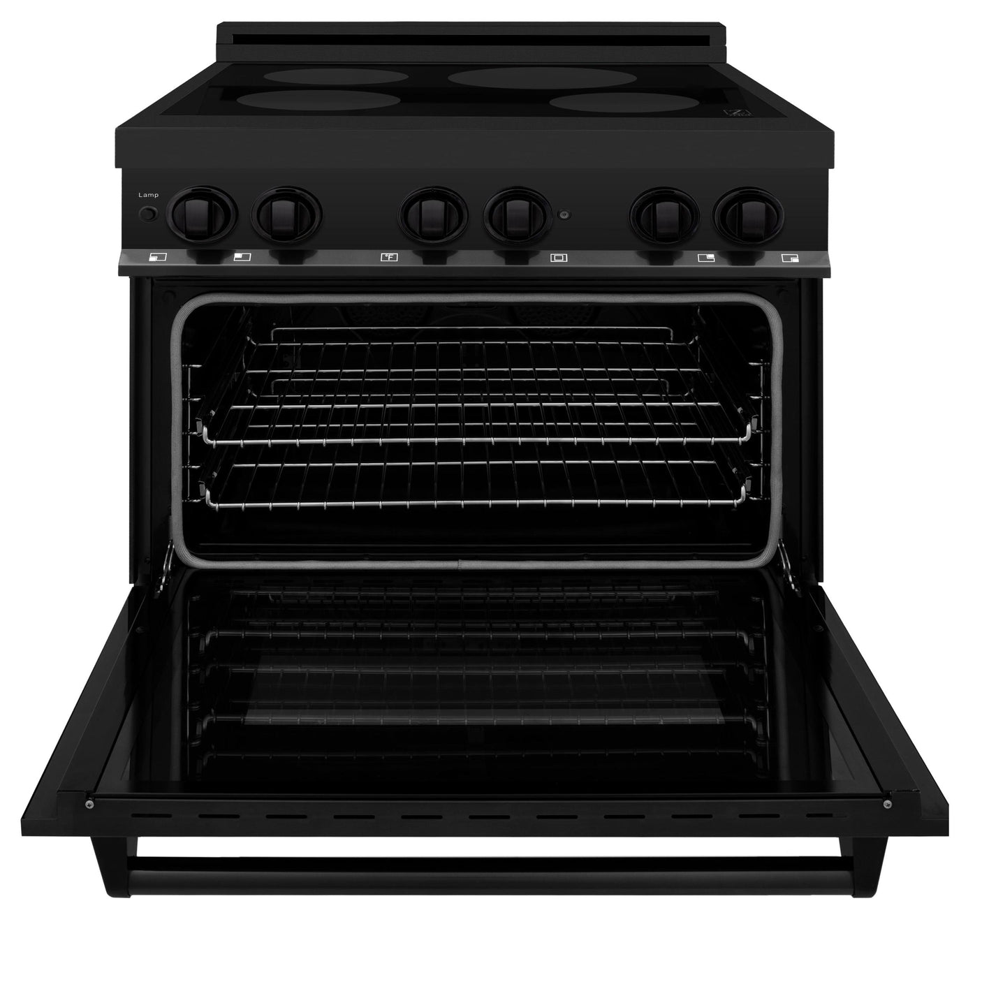 ZLINE 36" 4.6 cu. ft. Induction Range with a 5 Element Stove and Electric Oven in Black Stainless Steel (RAIND-BS-36)