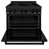 ZLINE 36" 4.6 cu. ft. Induction Range with a 5 Element Stove and Electric Oven in Black Stainless Steel (RAIND-BS-36)