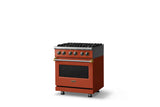 30"W. Dual Fuel Range (Finish: Spiced Cider, Trim: Brushed Brass, Fuel: Propane)