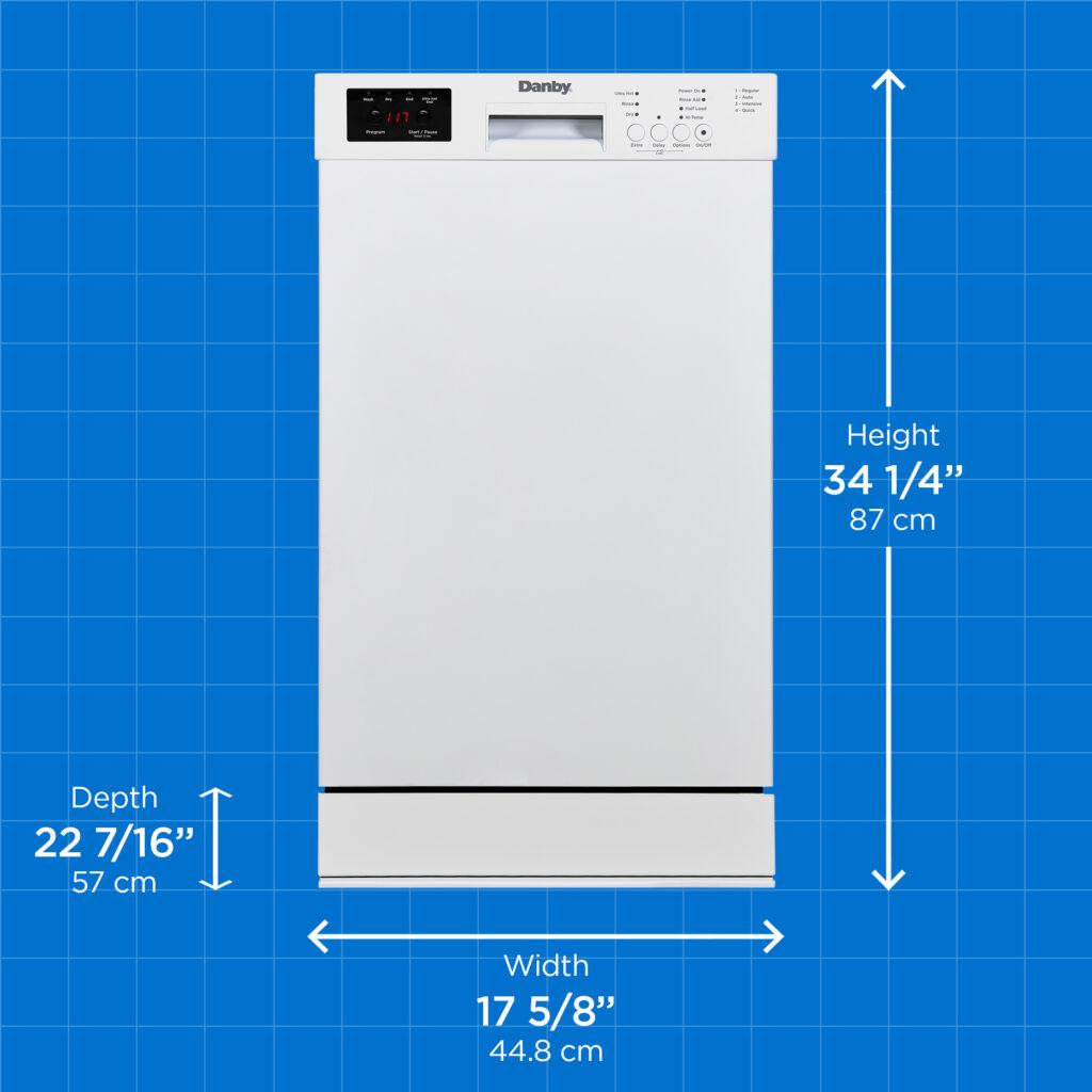 Danby 18" Wide Built-in Dishwasher in White
