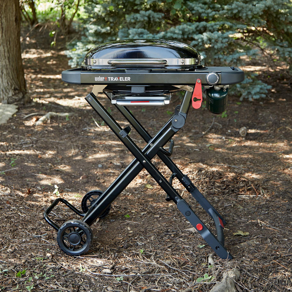 WEBER TRAVELER® COMPACT Portable Gas Grill - Black