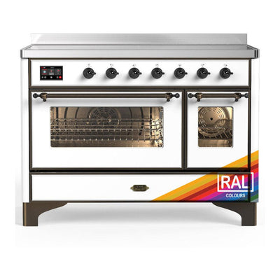 ILVE UMIB48NR3RAB Majestic III 48 inch Induction Range with 6 Elements, 5.02 cu. ft. Total Oven Capacity (Triple Glass Door, RAL, Burnished)