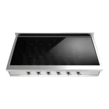 ILVE UHCPI486NSSC Nostalgie II 48 inch Built-In Induction Rangetop with 6 Elements, Stainless Steel (Chrome)