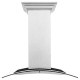 ZLINE Wall Mount Range Hood in DuraSnow Stainless Steel & Glass (8KN4S)
