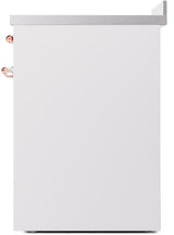 Nostalgie II 30 Inch Electric Freestanding Range in White with Copper Trim