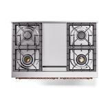 ILVE UND40FNMPBGP Nostalgie II Noblesse 40 inch Dual Fuel Range (Natural Gas, Triple Glass Door, Blue Grey, Copper)