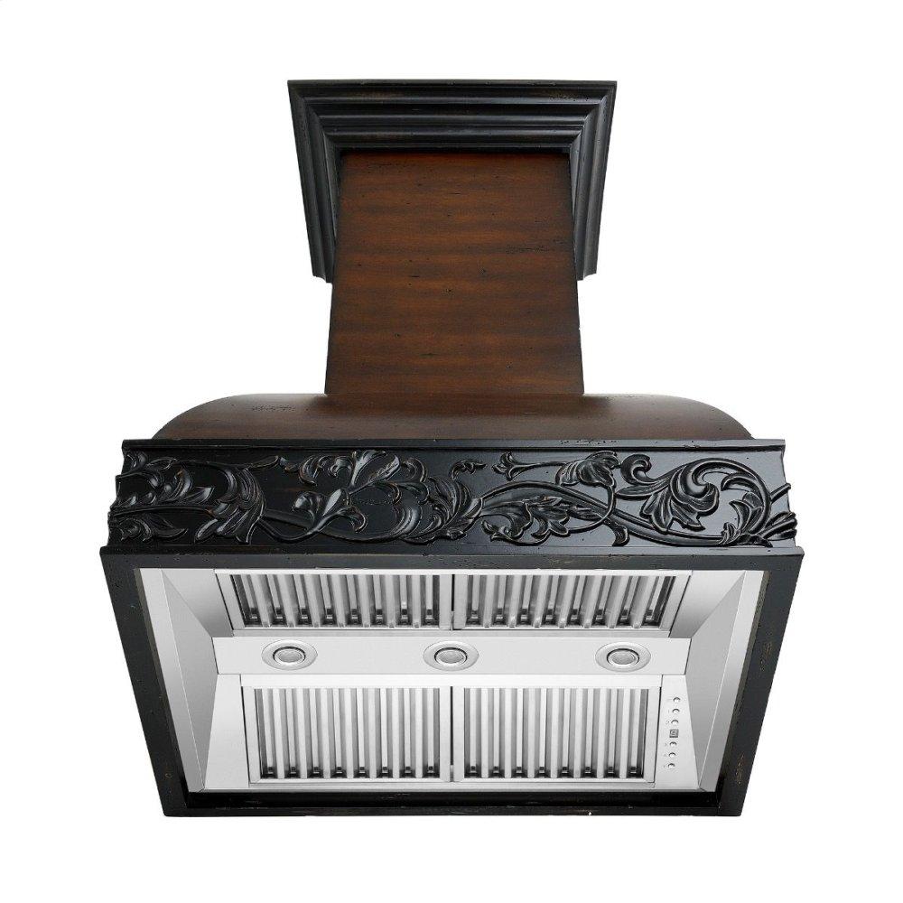 ZLINE 30" Designer Series Wooden Wall Range Hood with Crown Molding (393AH-30)