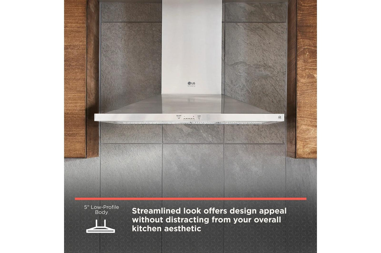 36" LG STUDIO Wall Mount Range Chimney Hood - Essence White