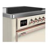 ILVE UMIB36QNR3AWP Majestic III 36 inch Induction Range with 6 Elements, 3.5 cu. ft. Total Oven Capacity (Solid Door, Antique White, Copper)