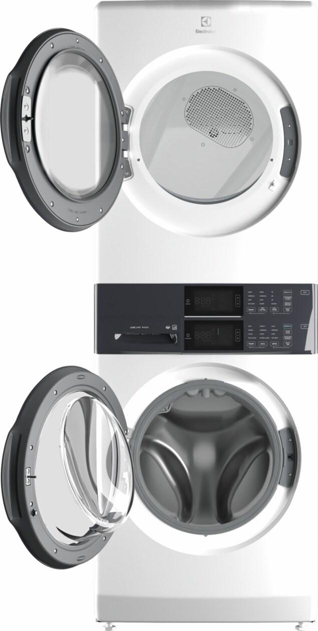 Laundry Tower Single Unit Front Load 4.4 Cu. Ft. Washer & 8 Cu. Ft. Electric Dryer